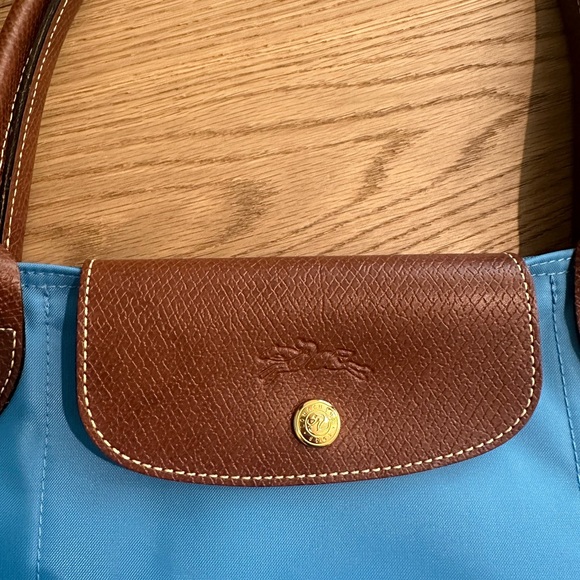 NWOT Longchamp Large Le Pliage Blue Tote - Picture 2 of 9